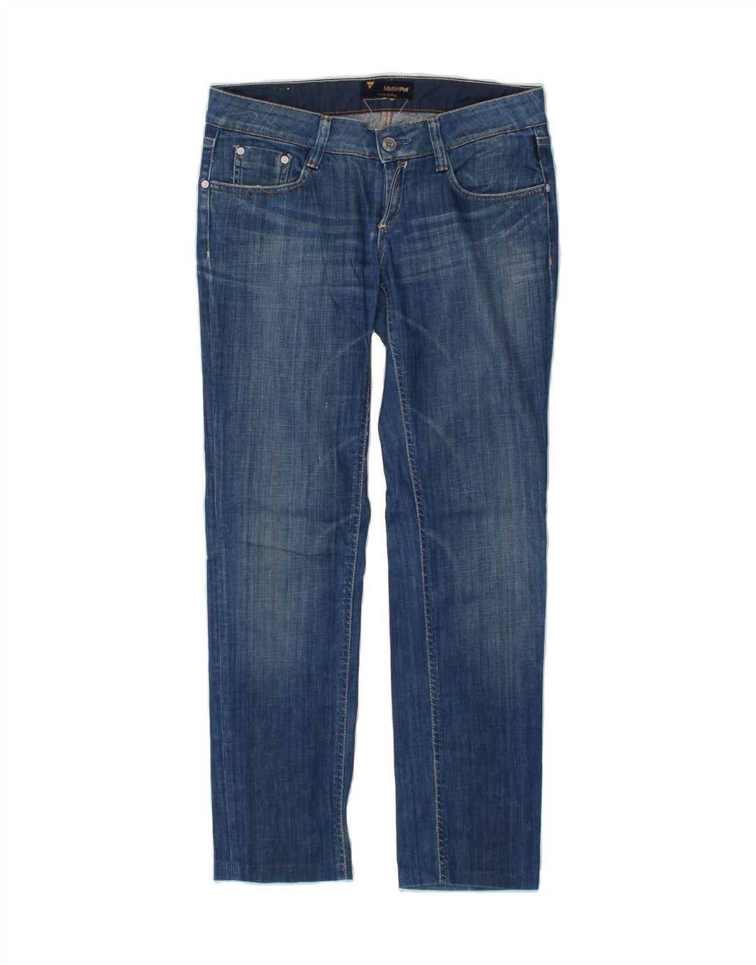 MELTIN' POT Womens Straight Jeans W29 L29  Blue Cotton Vintage Meltin' Pot and Second-Hand Meltin' Pot from Messina Hembry 