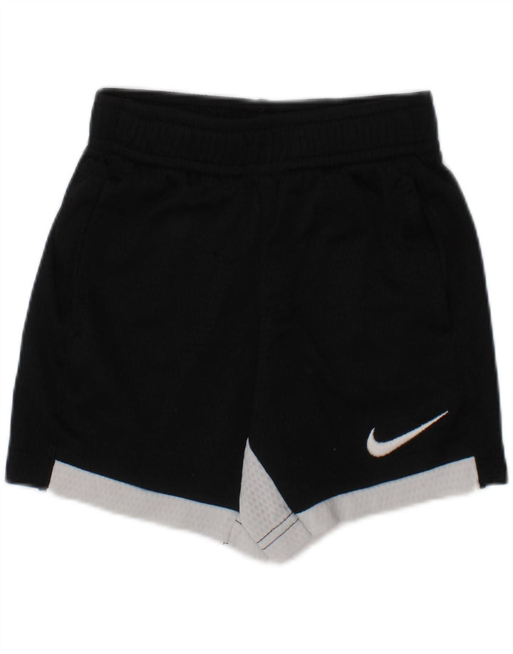 Pantaloni scurți sport grafic Nike pentru bebeluși 18-24 luni, negru, color block