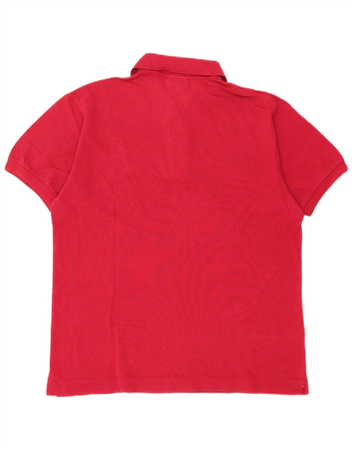 Tricou polo Lacoste pentru bărbați, mărimea 4, bumbac roșu mediu