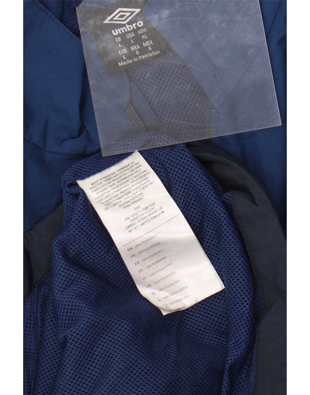 Jachetă de trening pentru bărbați Umbro, mare, albastru, poliester color bloc