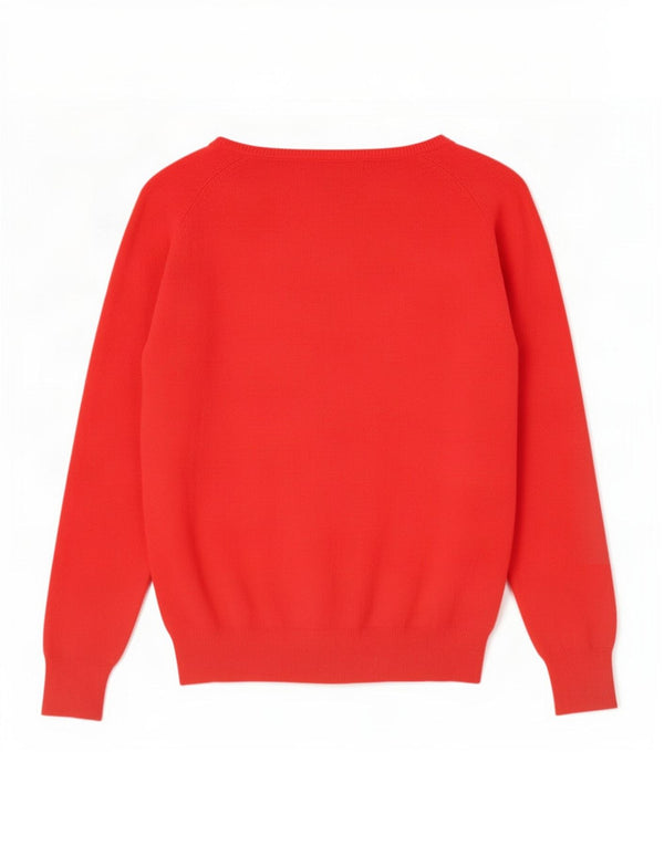 Pulover cardigan pentru femei Zara UK 18 XL bumbac roșu