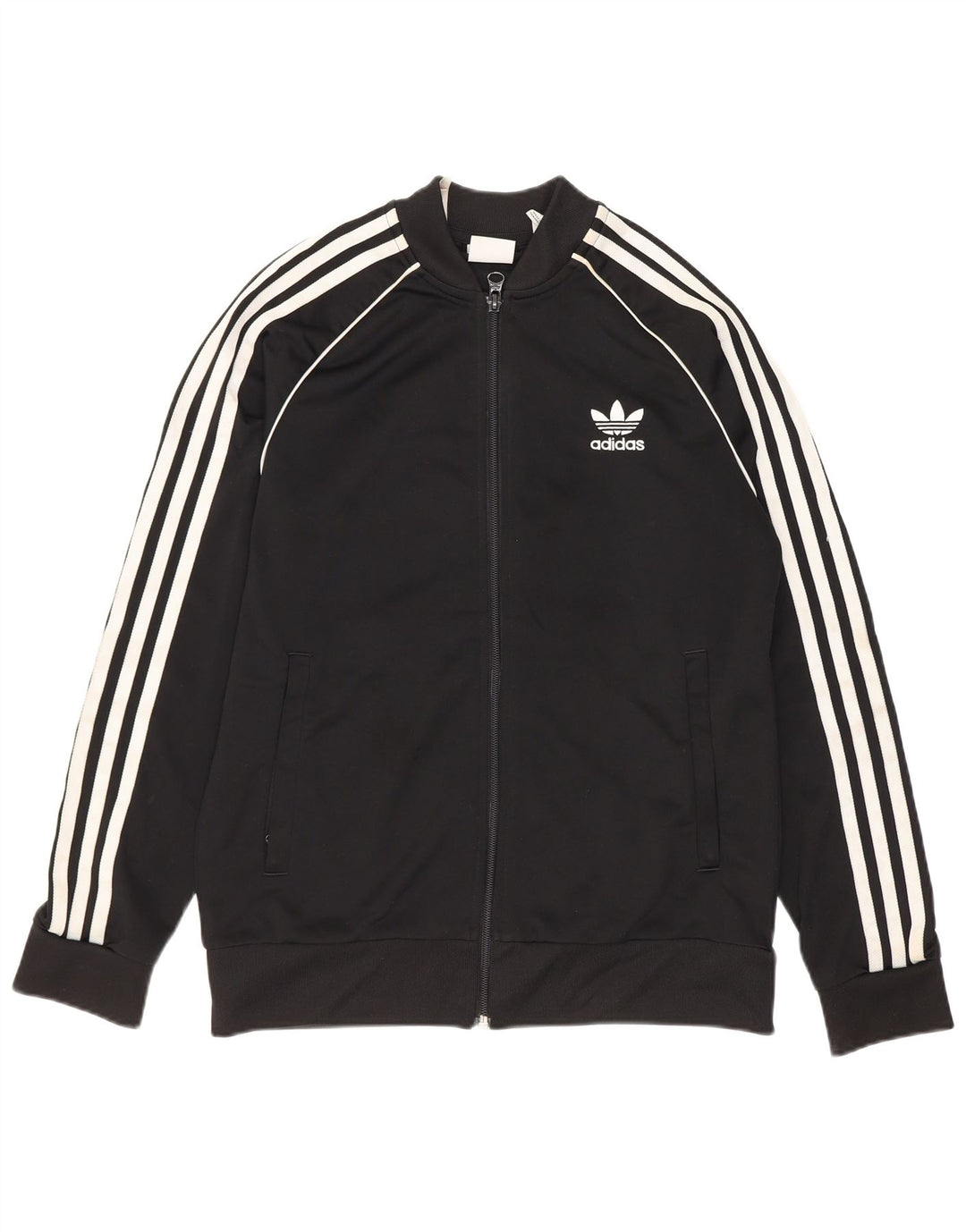 Jachetă pentru trening Adidas băieți 12-13 ani poliester negru