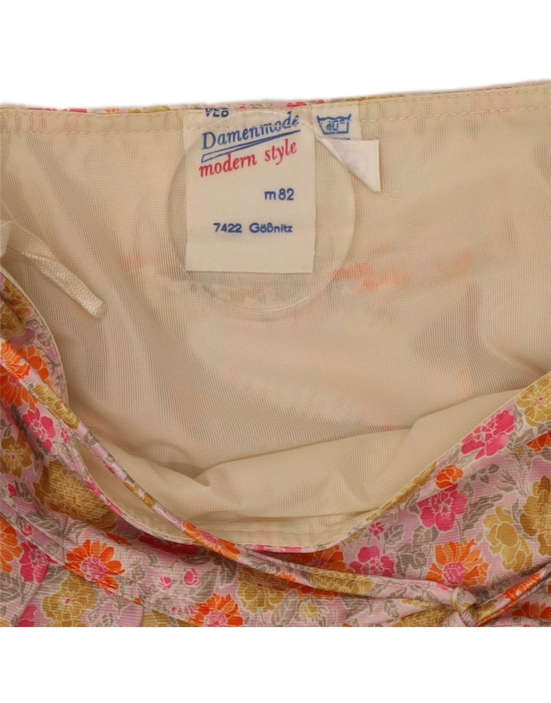 Fusta A-Line Femei VINTAGE W26 Mic Multicolor Floral