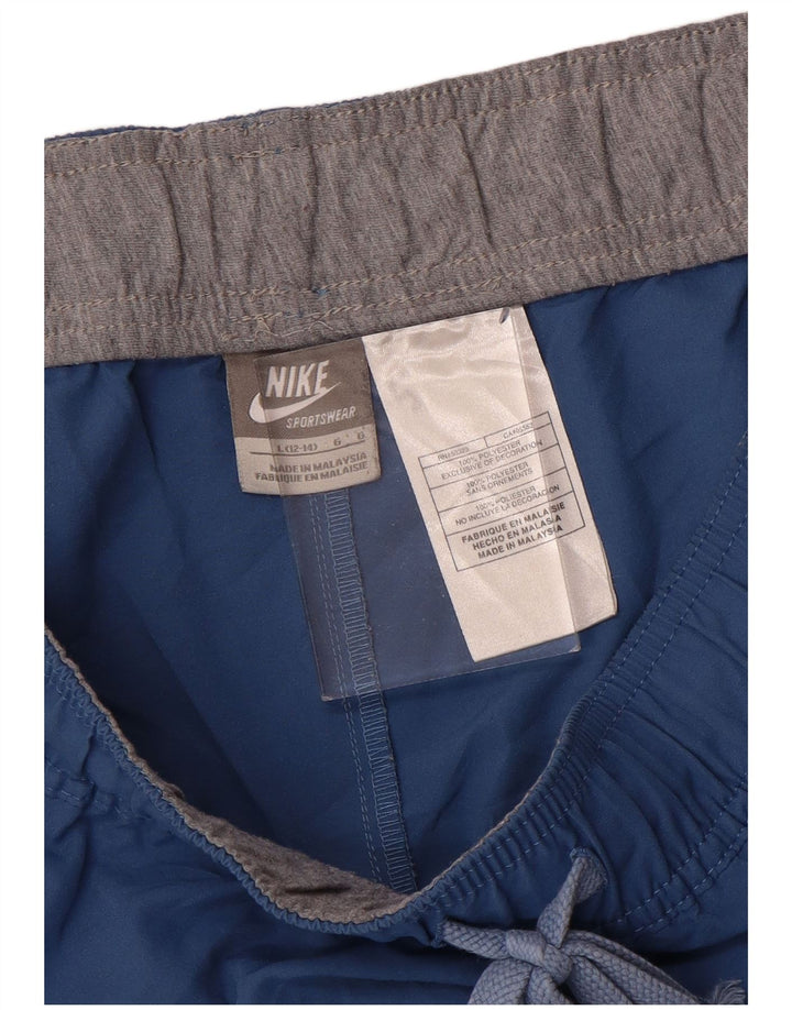 Pantaloni scurti sport NIKE pentru femei US 12/14, mare, albastru, poliester