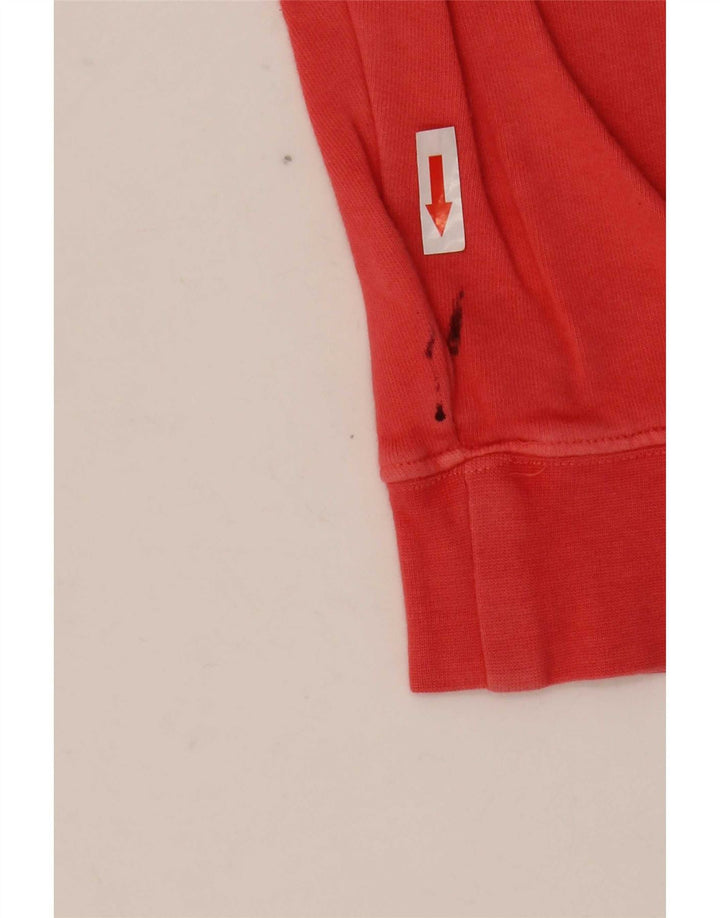 Pulover supradimensionat cu grafic Topshop pentru femei UK 14 Bumbac roz mediu