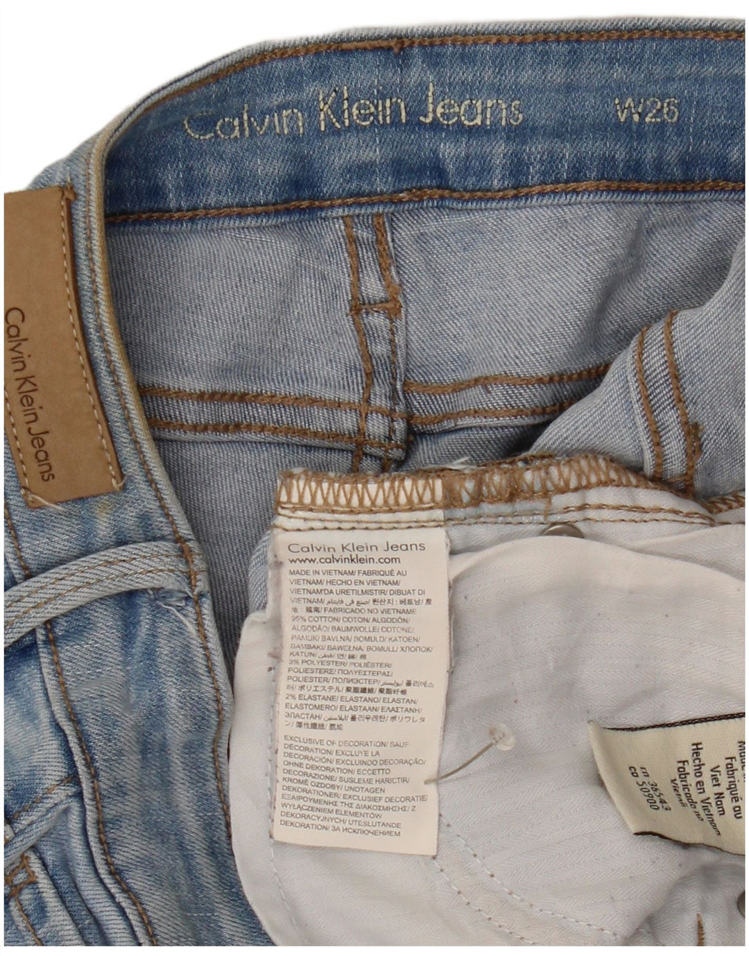 Pantaloni scurți din denim CALVIN KLEIN W26 Small Blue Bumbac