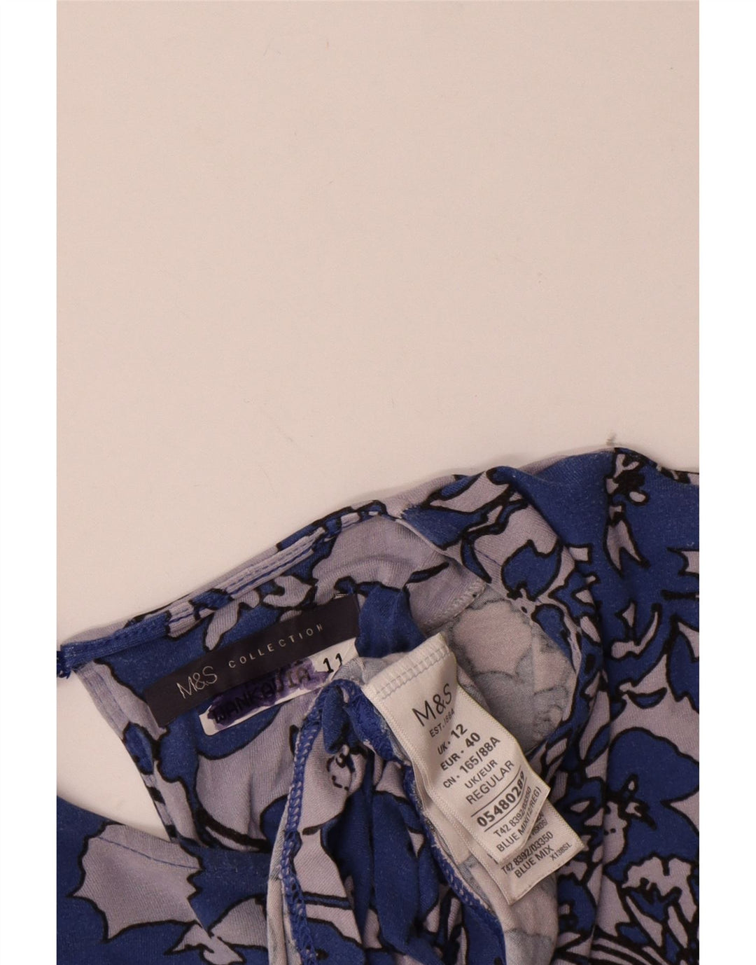 Rochie schimbătoare pentru femei Marks & Spencer cu mâneci 3/4 UK 12 Medium Blue Floral