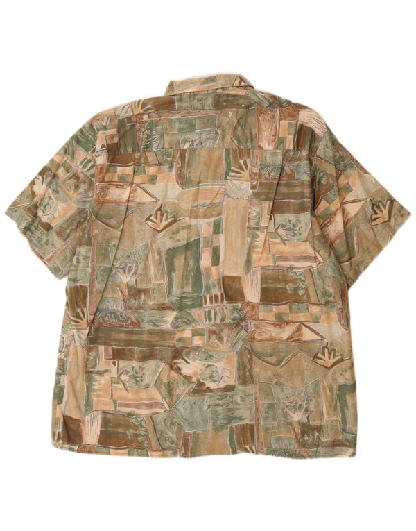Cămașă cu mânecă scurtă cu model abstract pentru bărbați, UK 45/46 XL, multicoloră