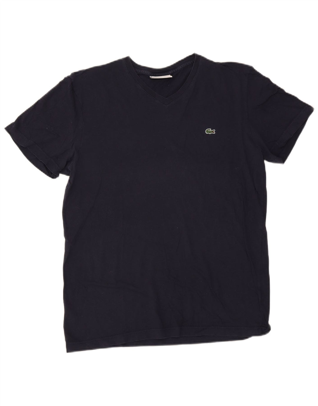 Tricou Lacoste pentru bărbați, cu ajustare normală, top mediu din bumbac bleumarin