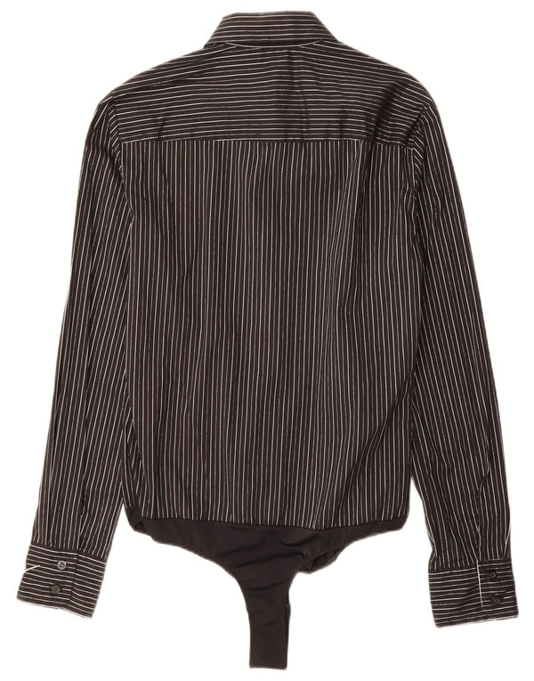 Cămașă cu mânecă lungă pentru femei Iceberg IT 46 Large Black Pinstripe