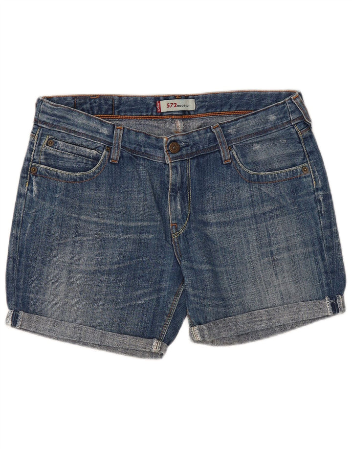 LEVI'S Womens 572 Denim Shorts W31 Medium Blue Cotton
