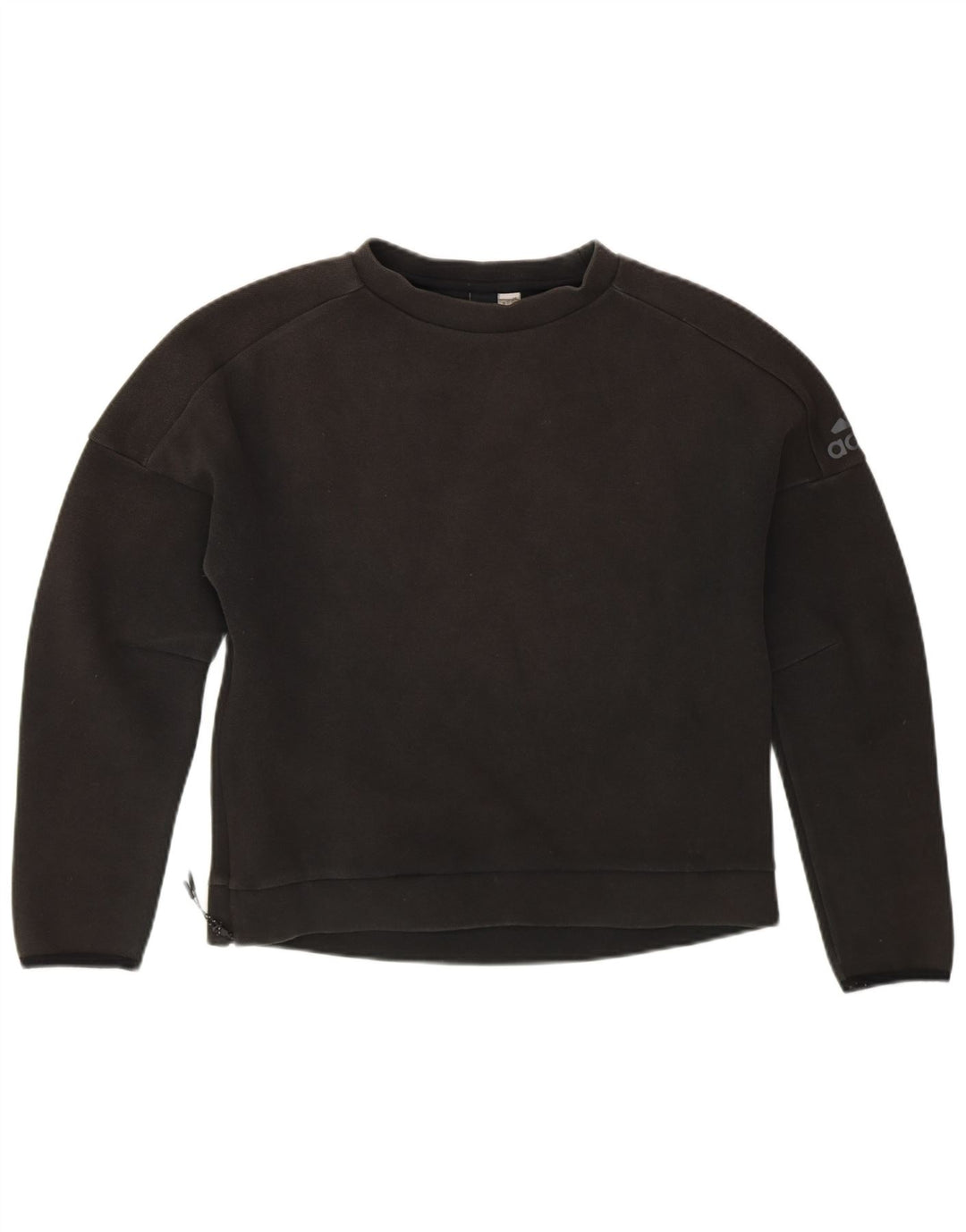 Pulover ADIDAS Crop Graphic pentru femei UK 12 Medium Negru