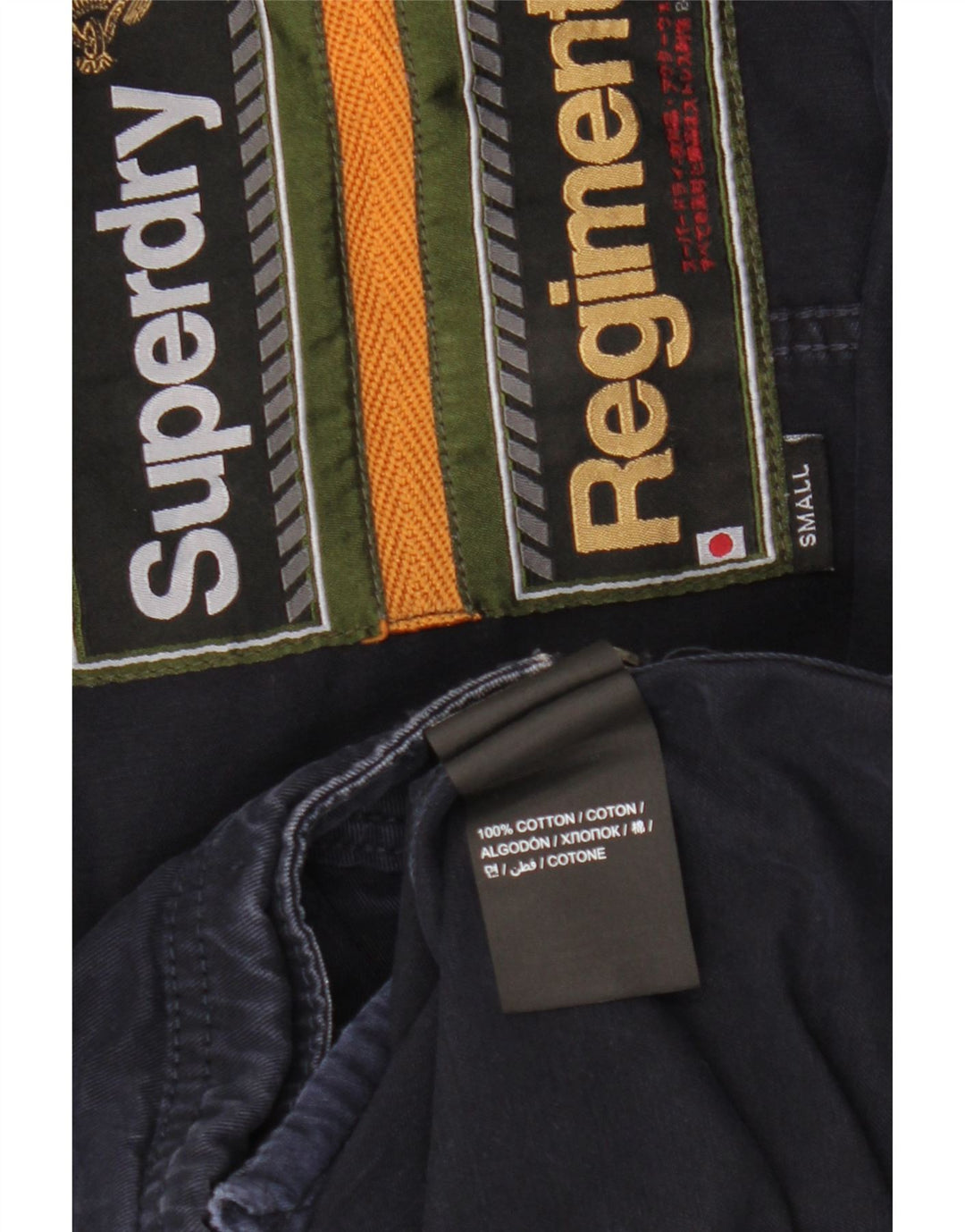 Jachetă bomber Superdry Regiment pentru bărbați UK 36, bumbac, albastru bleumarin mic