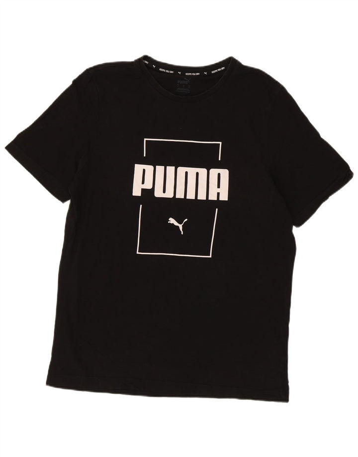 Tricou grafic Puma pentru bărbați Top mare din bumbac negru