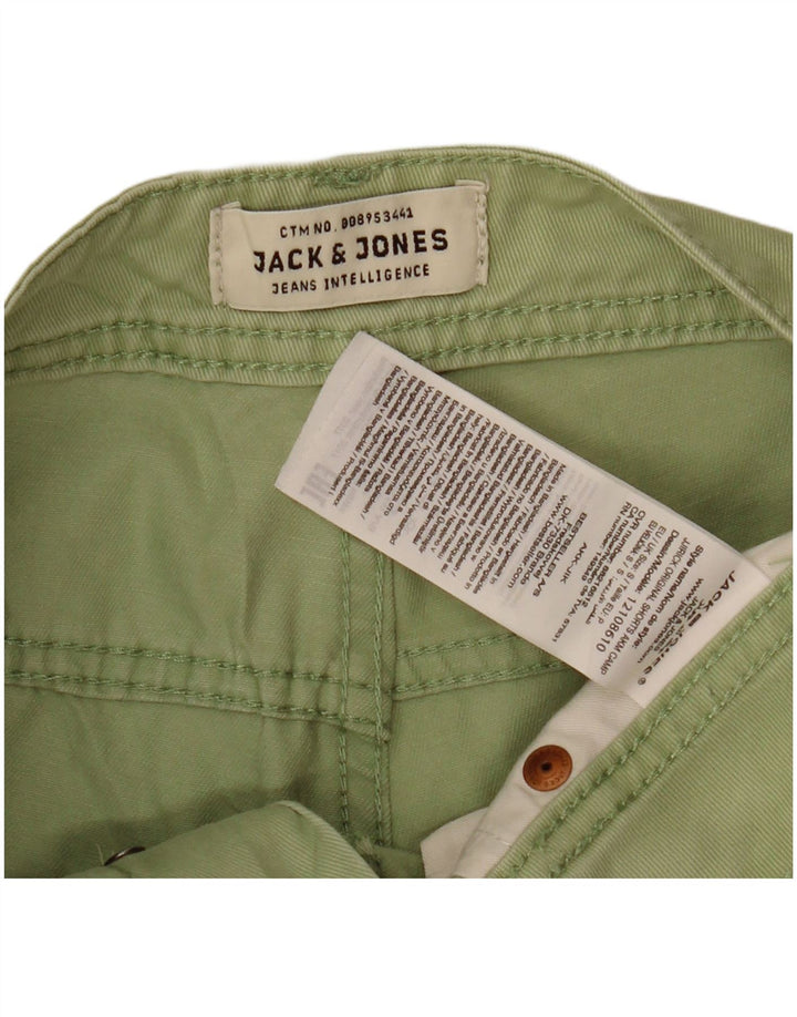 JACK & JONES Pantaloni scurți din denim pentru bărbați, W30, verde mediu