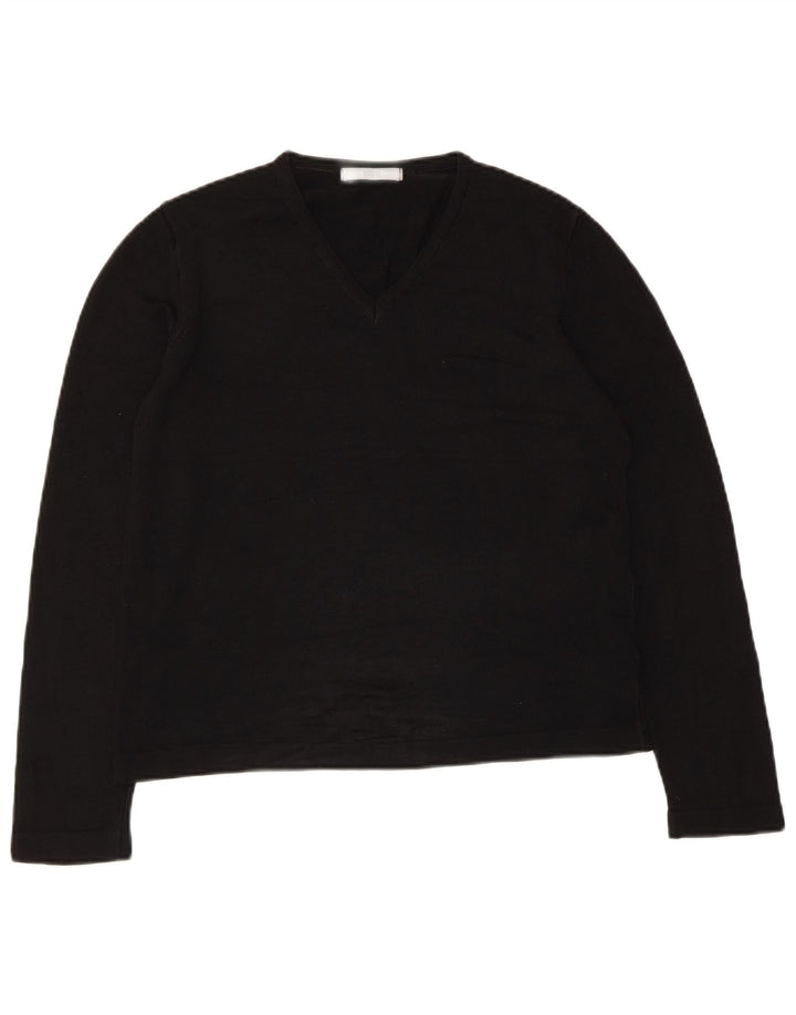 Crop Top pentru femei Marks & Spencer cu mânecă lungă UK 14 Medium Black Acrylic