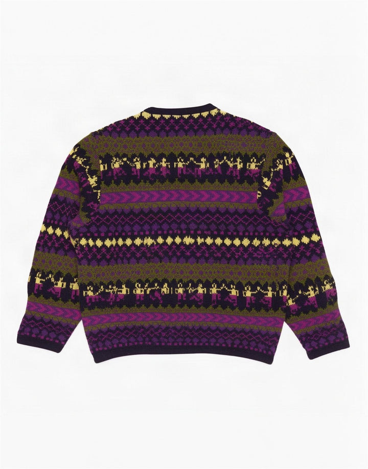 Pulover cardigan Pancari pentru femei UK 14 Medium Multicolor Fair Isle