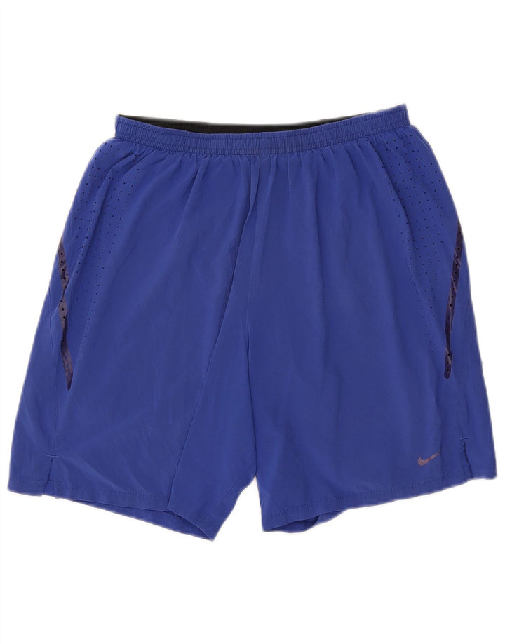 Pantaloni scurți sport Nike Dri Fit pentru bărbați, poliester albastru mediu