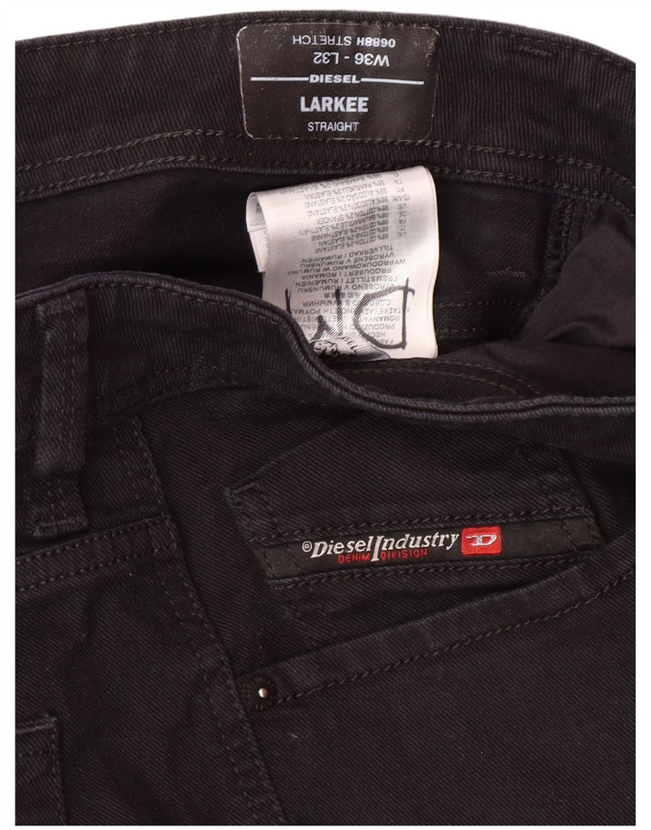 DIESEL Blugi Larkee Straight pentru bărbați W36 L32 bumbac negru