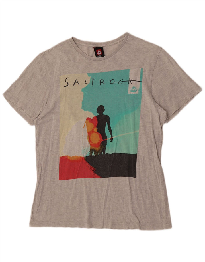 Tricou grafic pentru bărbați Saltrock Top din bumbac gri mediu
