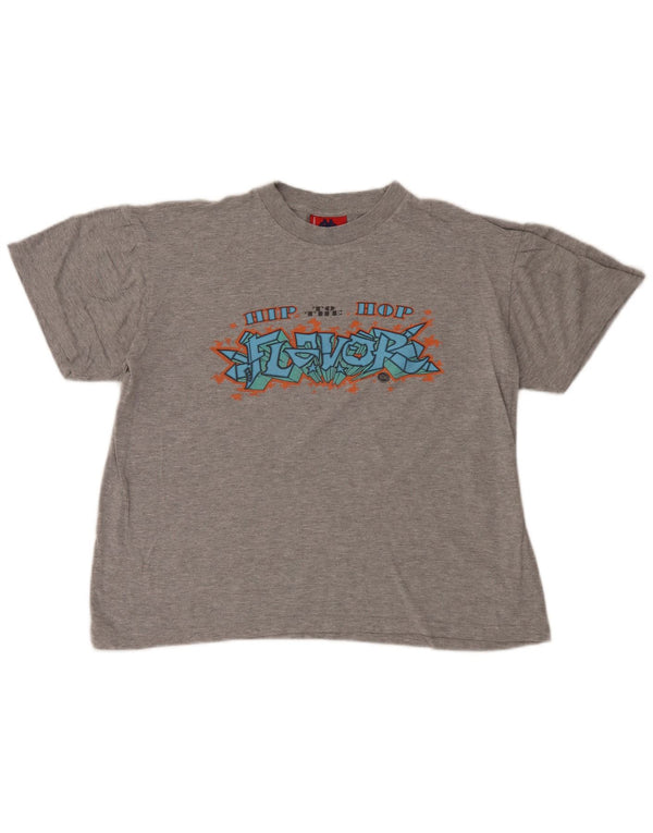 Tricou grafic Kappa pentru femei Top UK 14 Medium Gri Bumbac
