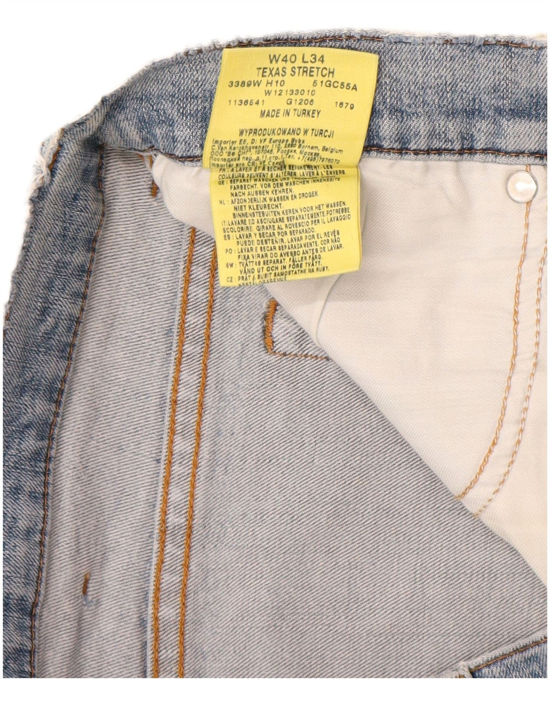 Pantaloni scurți WRANGLER Texas Stretch Denim W40 XL Bumbac albastru