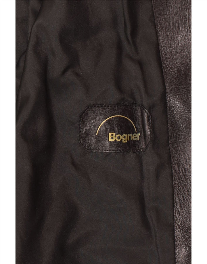 Jachetă din piele pentru femei BOGNER UK 14 Medium Black