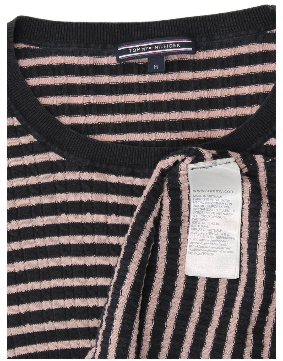 TOMMY HILFIGER Top pentru femei cu mânecă lungă UK 14 Medium Bleumarin Preppy