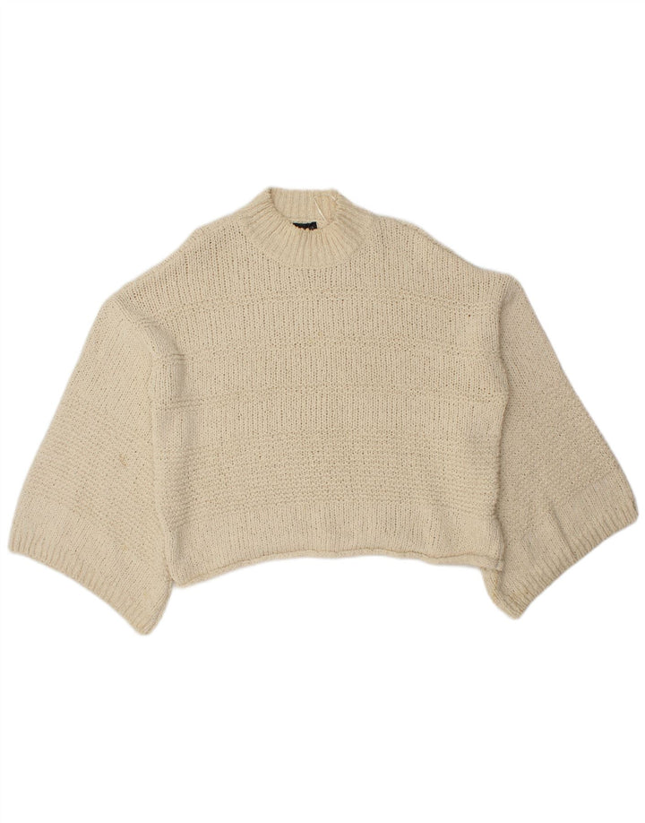 Topshop Pulover oversized cu gât țestoasă pentru femei UK 8 Small Off White