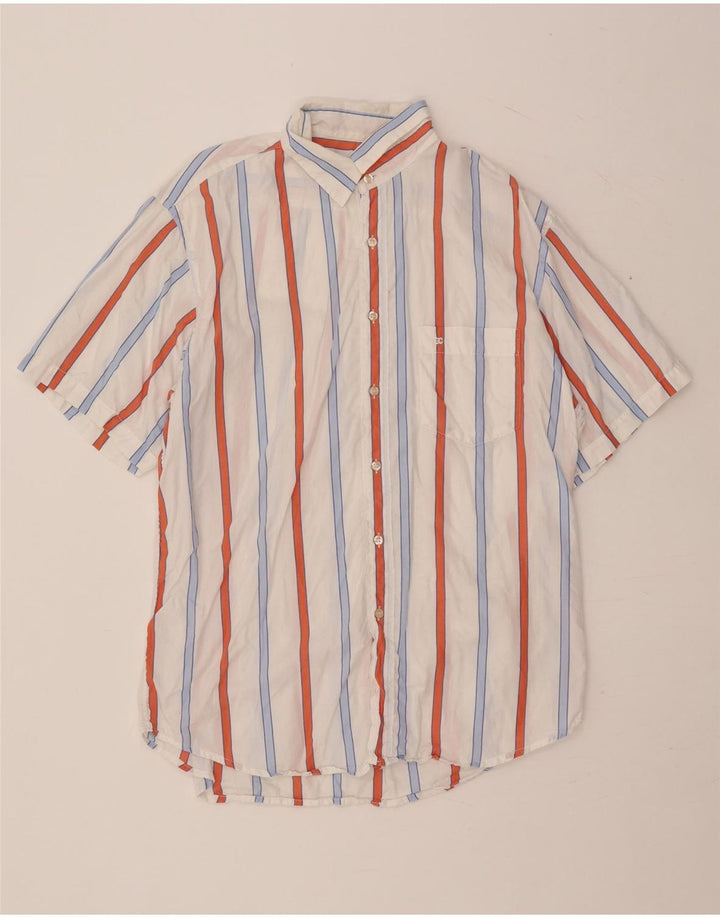 ENRICO COVERI Cămașă cu mânecă scurtă pentru bărbați Mărimea 42, mare, cu dungi albe