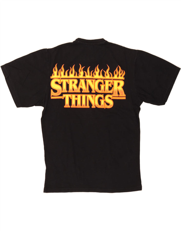 PULL & BEAR Mens Stranger Things Graphic T-Shirt Top XS Black Cotton Vintage Pull & Bear and Second-Hand Pull & Bear from Messina Hembry 