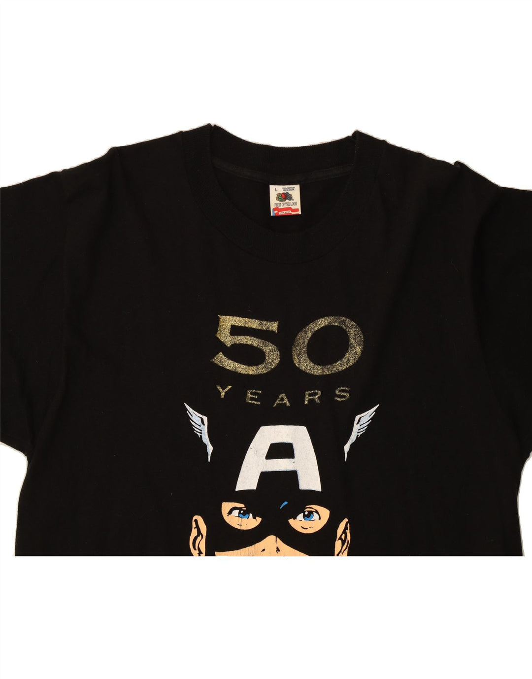 VINTAGE Mens Graphic T-Shirt Top Large Black Comics Vintage Vintage and Second-Hand Vintage from Messina Hembry 
