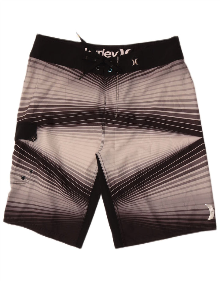 Pantaloni scurți de înot Harley pentru bărbați, poliester cu dungi medii, multicolore