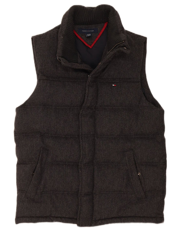 Gilet căptușit pentru bărbați Tommy Hilfiger UK 34 XS Lână gri Herringbone