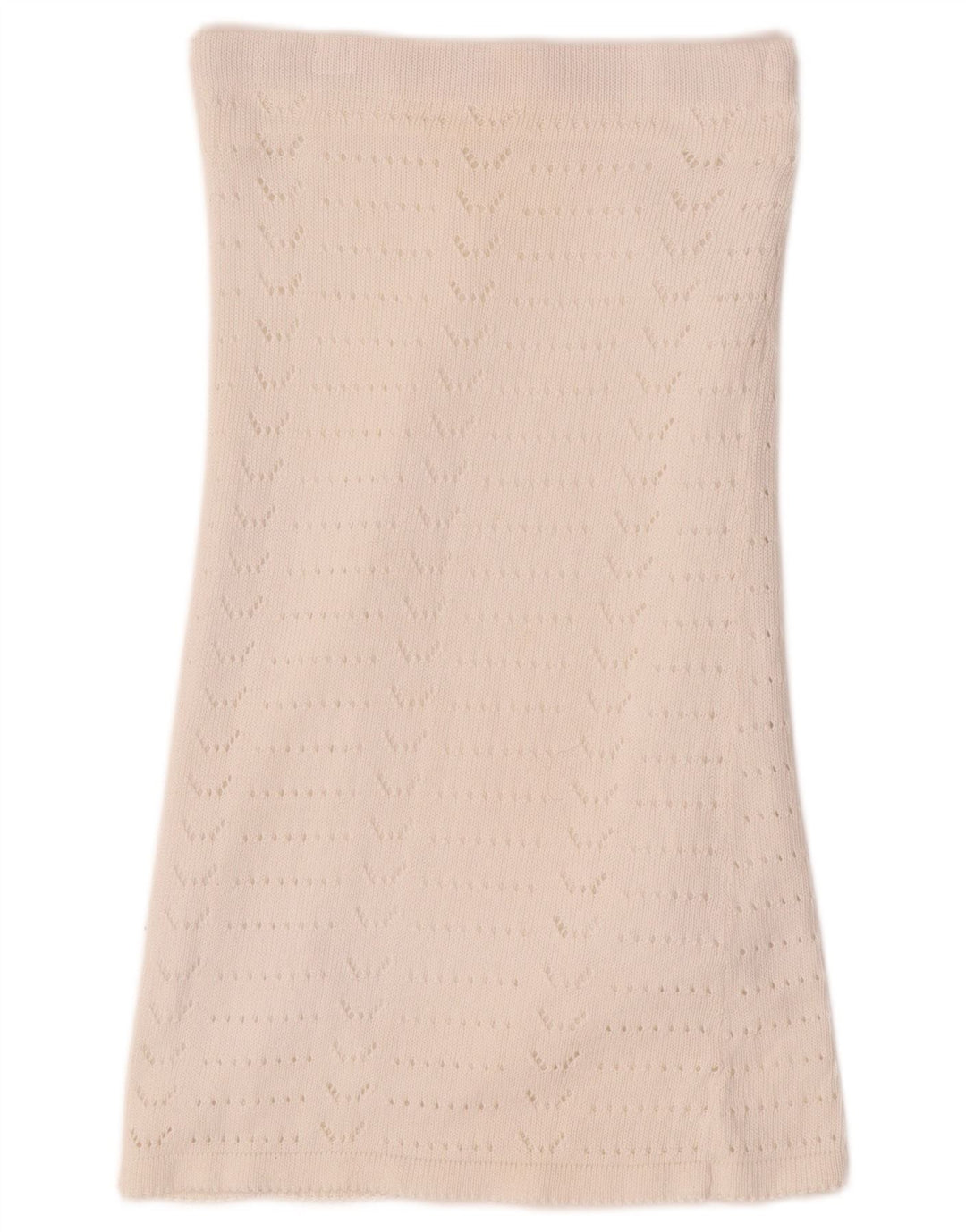 Fusta tricot A-Line pentru femei VINTAGE W28 Medium White