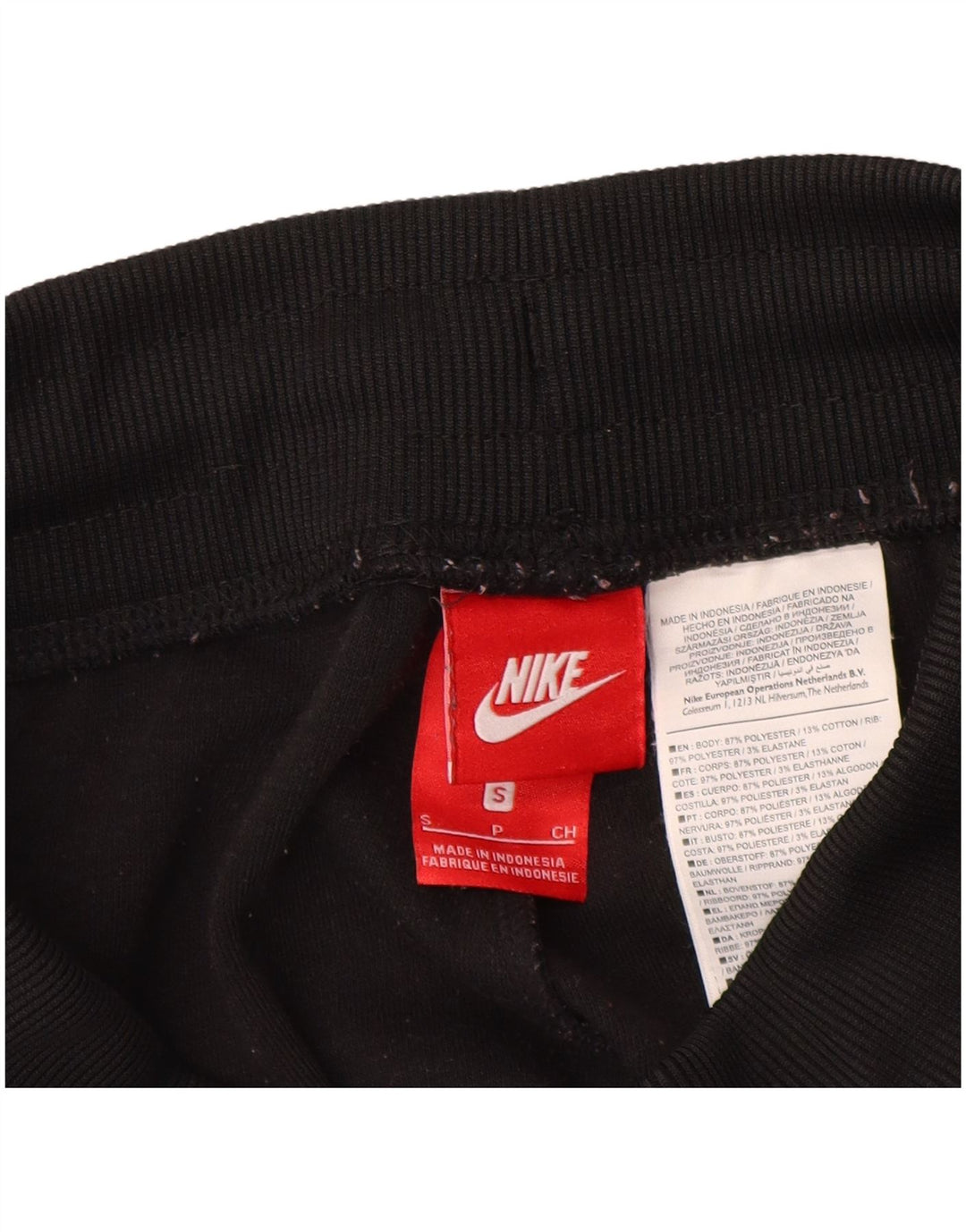 Pantaloni de trening pentru femei NIKE Pantaloni de jogging UK 8 Small Black Colorblock