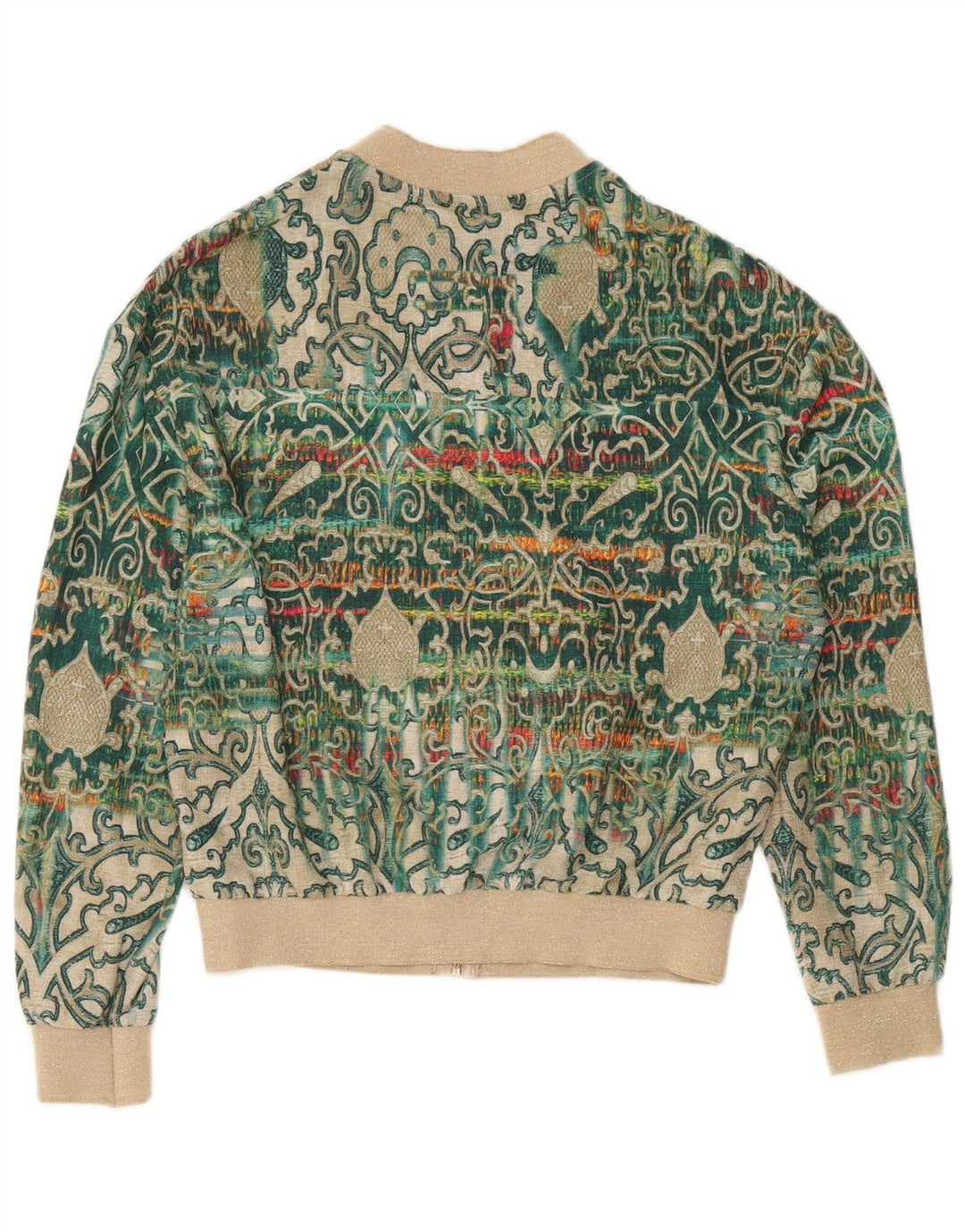 Bomber Vintage pentru femei EU 38 Medium Green Paisley