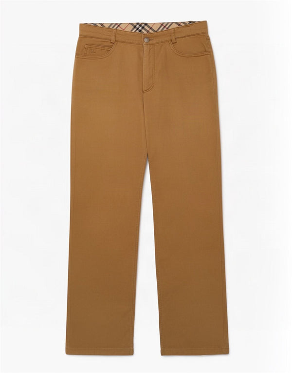 Pantaloni casual drepti pentru femei Burberry EU 40 Medium W28 L27 Maro Bumbac