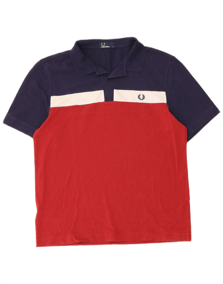 Cămașă polo Fred Perry pentru bărbați, bumbac color bloc mediu, multicolor