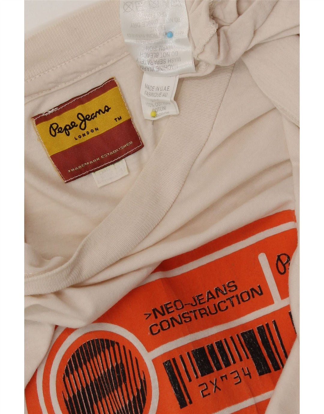 Tricou grafic pentru bărbați PEPE Jeans Top mediu din bumbac alb