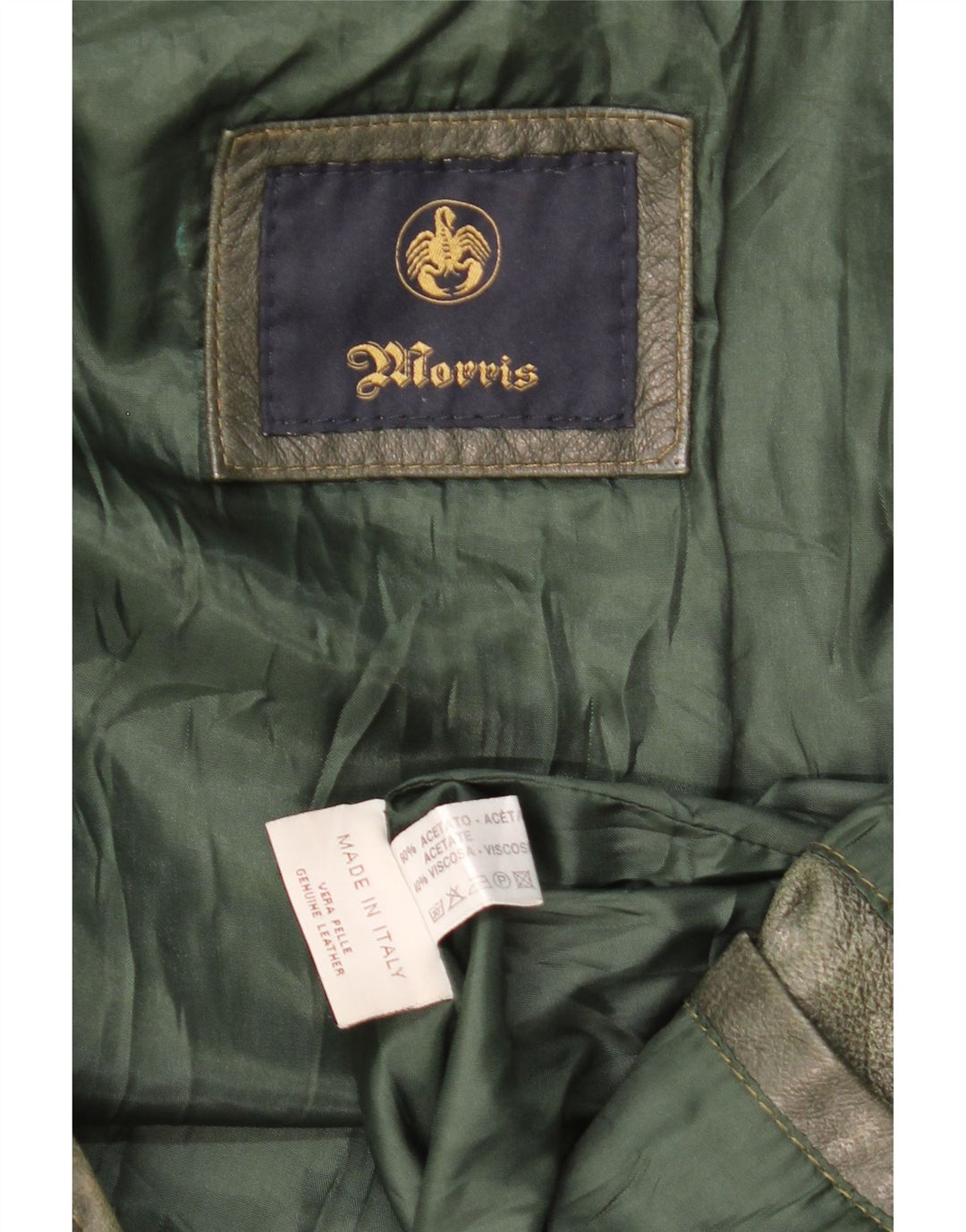 Jachetă din piele pentru bărbați Morris IT 52 XL din piele verde