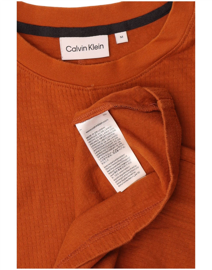 Tricou Calvin Klein pentru bărbați Top din bumbac portocaliu mediu
