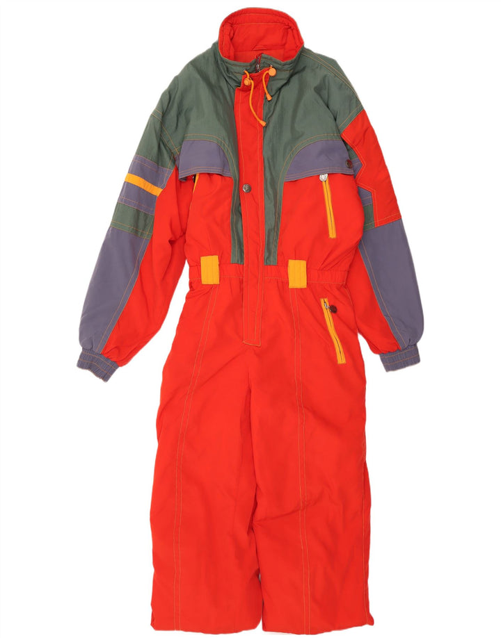 Ninety Eight Salopetă de schi pentru bărbați UK 40 Medium Red Colorblock Poliester