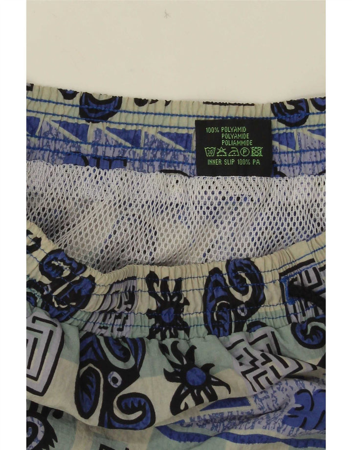 Pantaloni scurți de înot pentru bărbați Santo Stefano, cu model abstract, XL, albastru, bloc de culoare