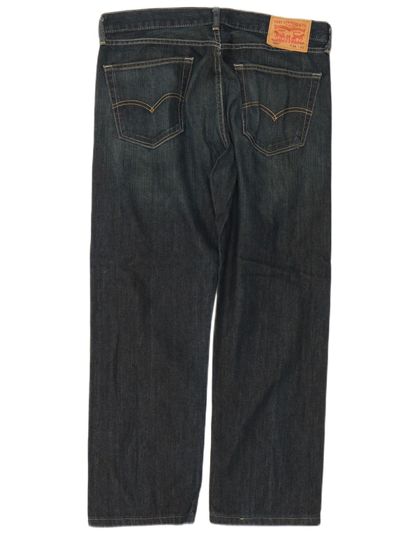 Blugi 505 drepti pentru bărbați Levi's L34 L28 Bumbac bleumarin
