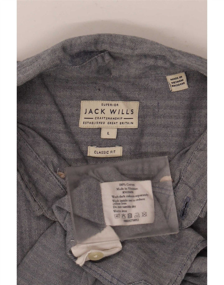 Cămașă Jack Wills pentru bărbați, cu tăiere clasică, mare, albastru, din bumbac