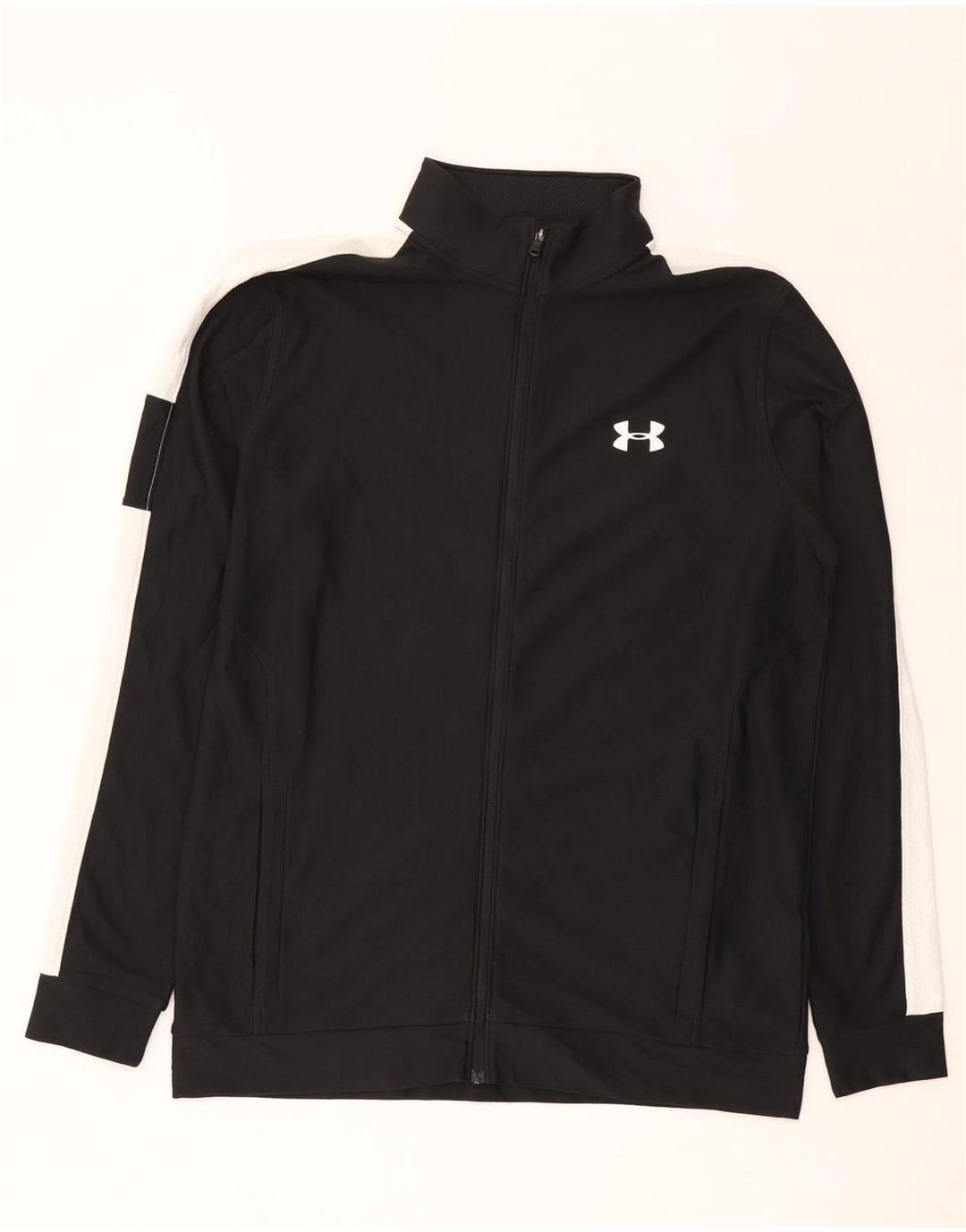 Jachetă de top pentru trening pentru bărbați UNDER ARMOUR, mediu negru, bloc de culoare