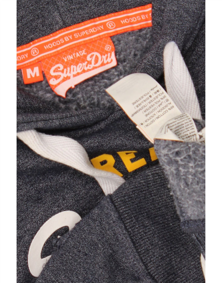 Pulover cu glugă grafic Superdry pentru bărbați, bumbac mediu albastru bleumarin