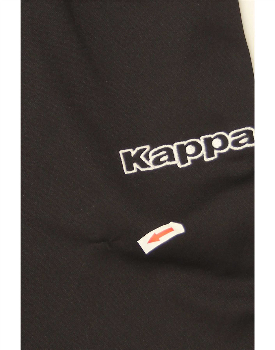 Pantaloni de trening cu grafică pentru bărbați Kappa, poliester negru mic
