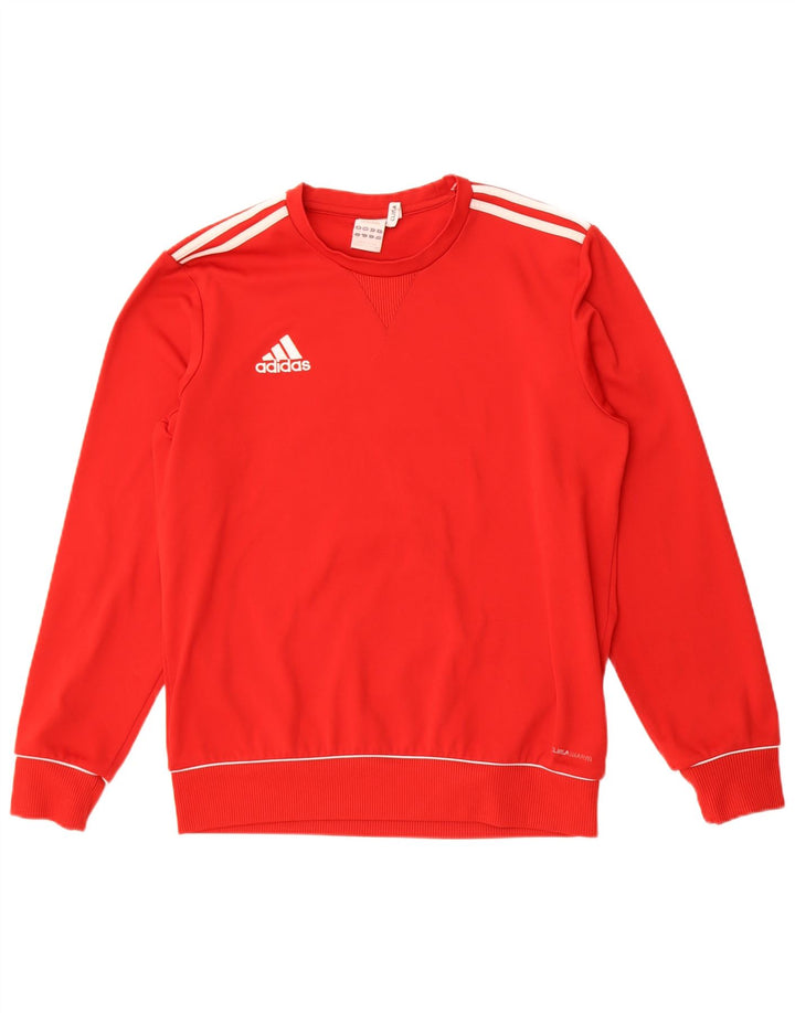Pulover adidas Climawarm pentru bărbați UK 38/40 Poliester roșu mediu
